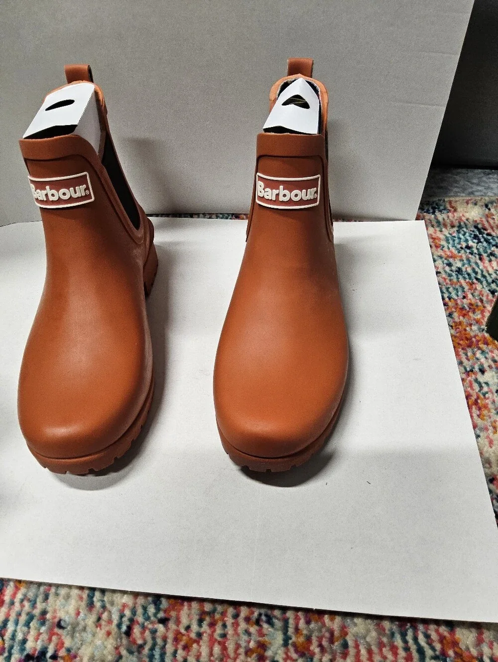 NWOT Barbour Wilton Size 6 Spiced Pumpkinn Rain Boots